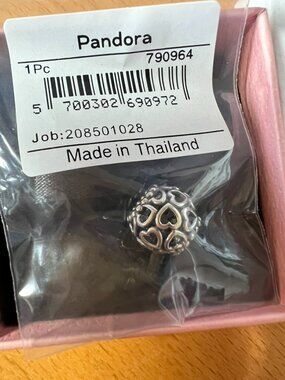 Pandora 790964 Open Heart 925 Sterling Silver Charm | Authentic | New in package